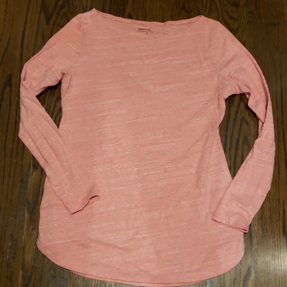 Gap maternity  long sleeve boat neck shirt